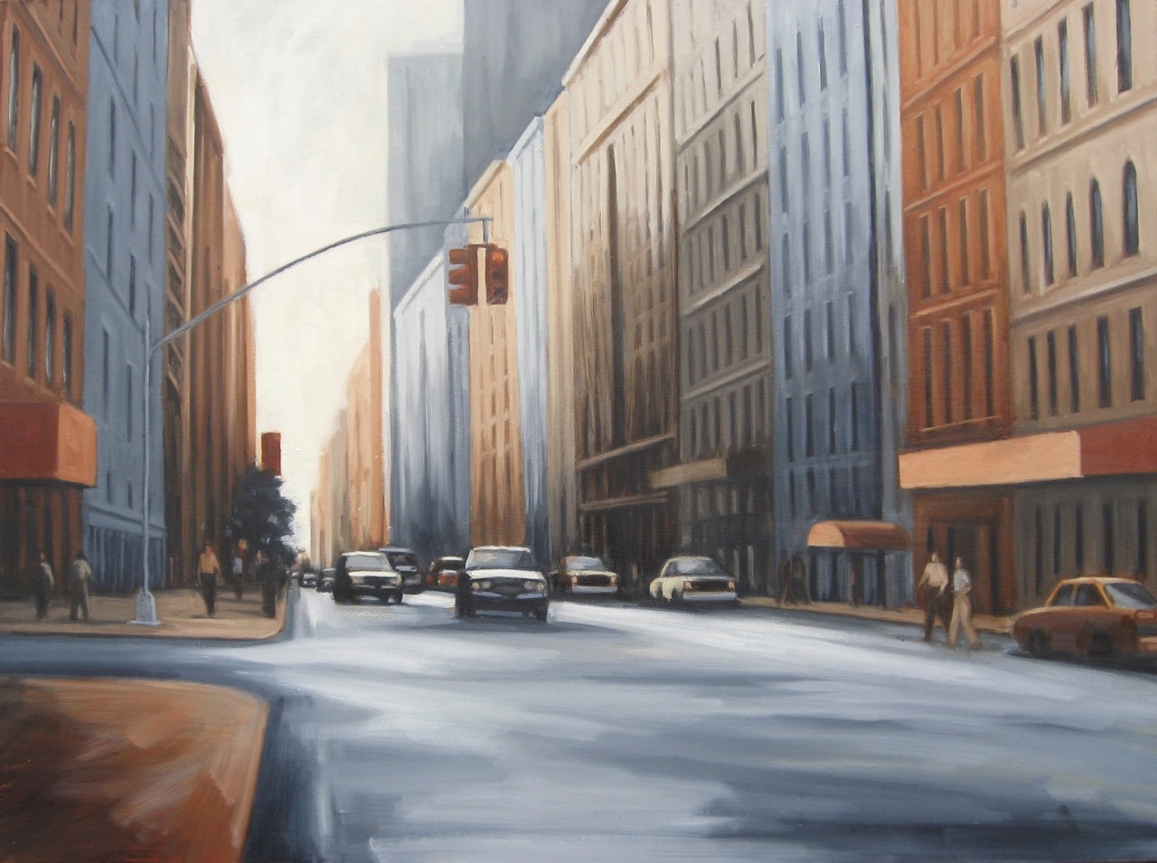 Katherine Weiss, "Crosstown Street", oil on canvas, 30 x 40 inches
