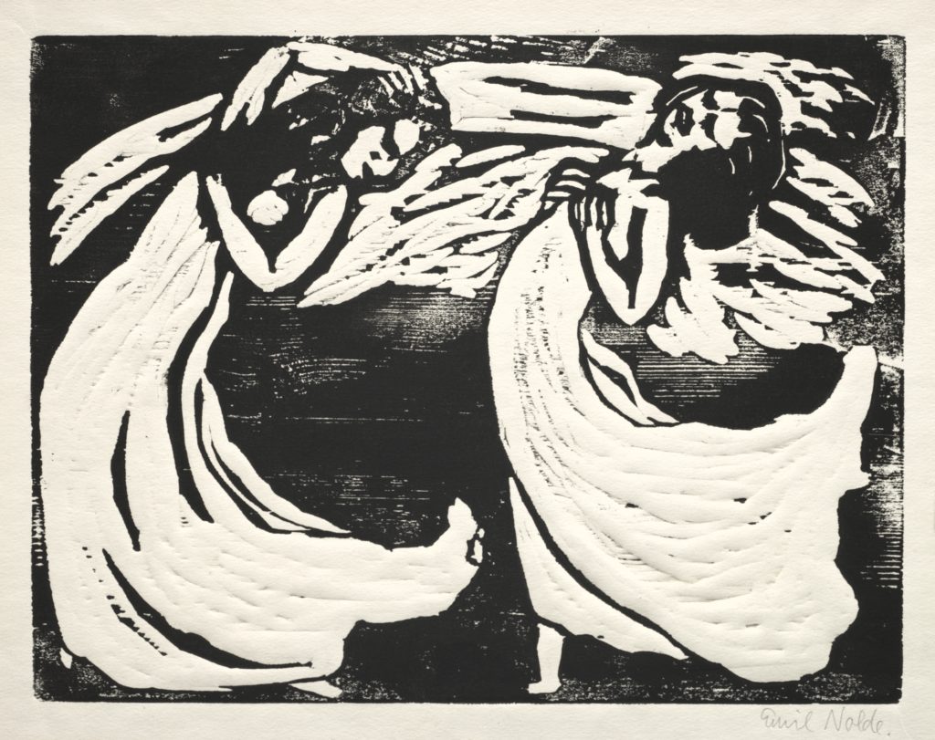 Tanzerinnen (Dancers), 1917. Emil Nolde (German, 1876–1956). Woodcut; 23.8 x 31.2 cm. Delia E. Holden Fund, 1960.158. © Nolde Stiftung Seebüll, Germany