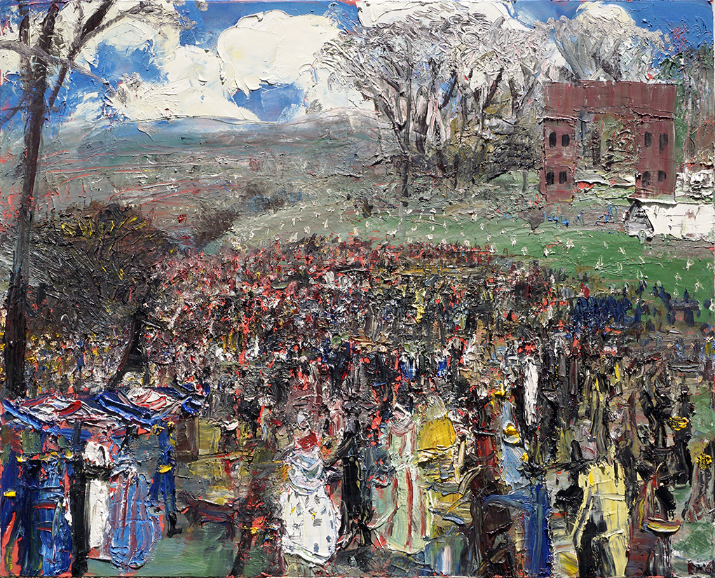 John-Bradford "Lincoln Addressing the People at Gettysburg" 48x60 acrylic and oil on canvas, 2017