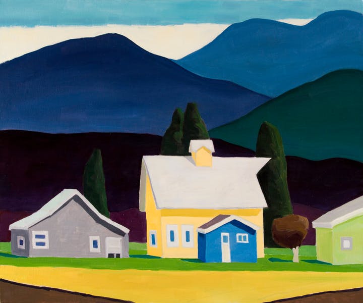 David Ridgway "Big Yellow Barn" 30x 36 Oil on Canvas