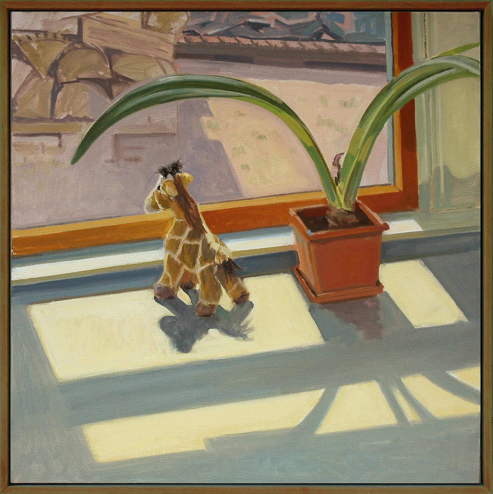 "Earnest on the Lookout", oil on canvas, 24" x 24", 2019