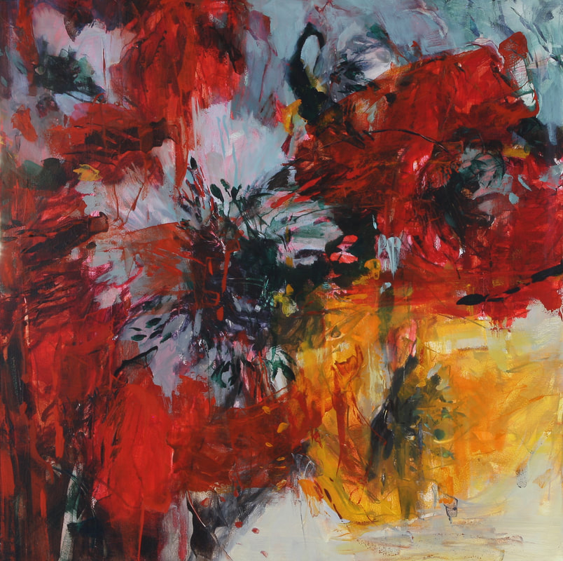 Connie Connally Windflower II 2019 30x30 oil on canvas